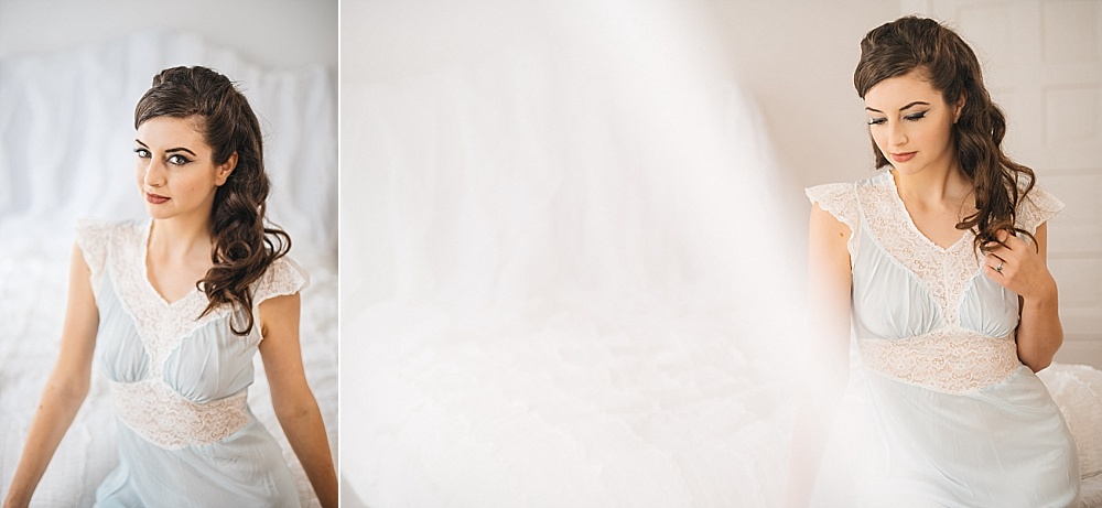 vintage lingerie boudoir session