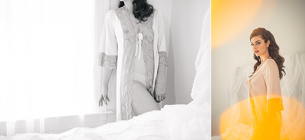 vintage lingerie boudoir session