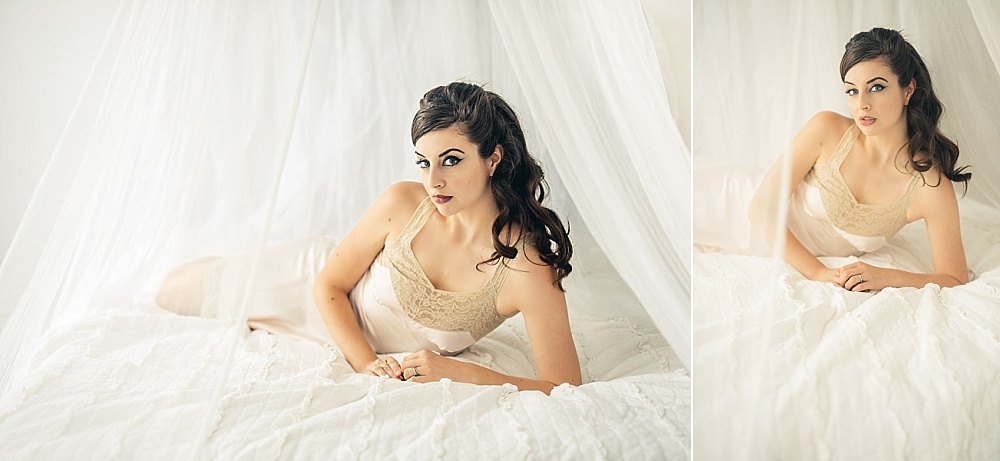 vintage lingerie boudoir session