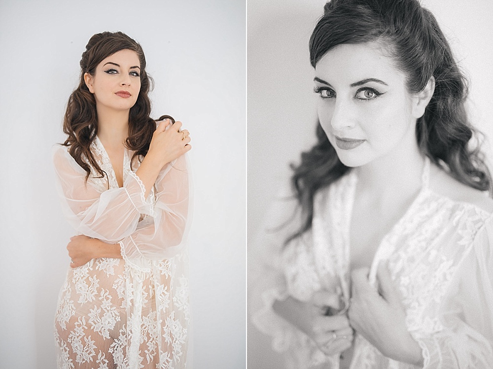 vintage lingerie boudoir session
